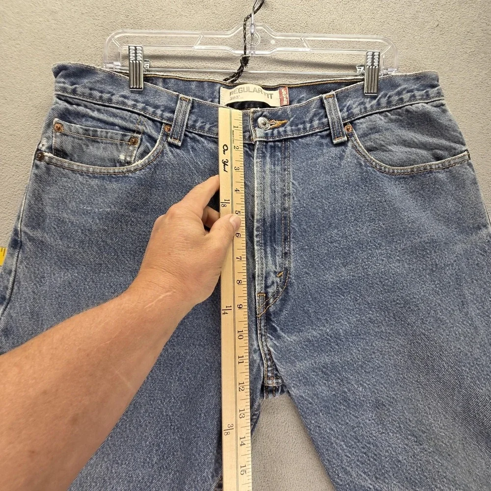 Vintage Levis 505 Jeans‎ Mens 36x32 Blue Medium Wash Regular Straight Zip Fly